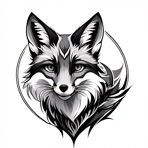 Gemini Fox tattoo design idea