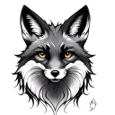 Gemini Fox tattoo design idea