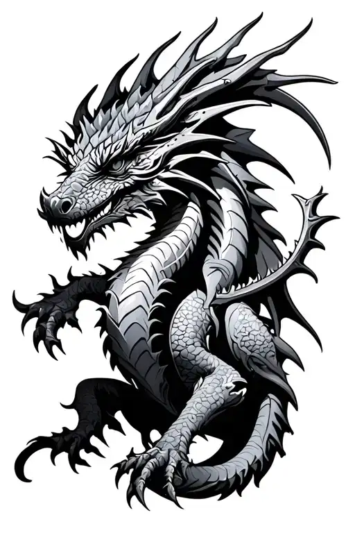 Norse Dragon tattoo design idea