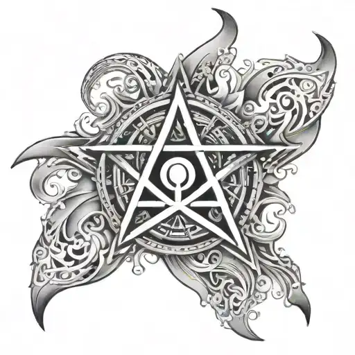 pentagrama supernatural anti possession tattoo design idea