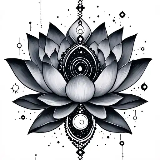 lotus and constellation cancer, human chakras, moonClavicle tattoo tattoo design idea