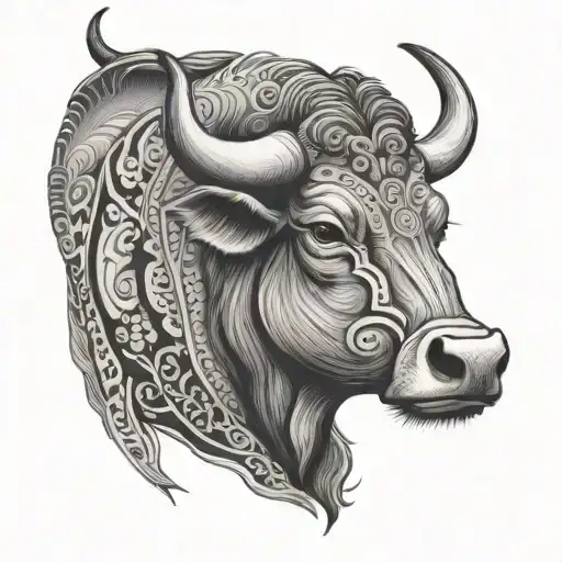Carabao tattoo design idea