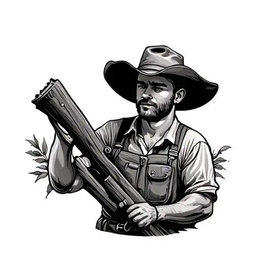 Farmer tattoo design idea