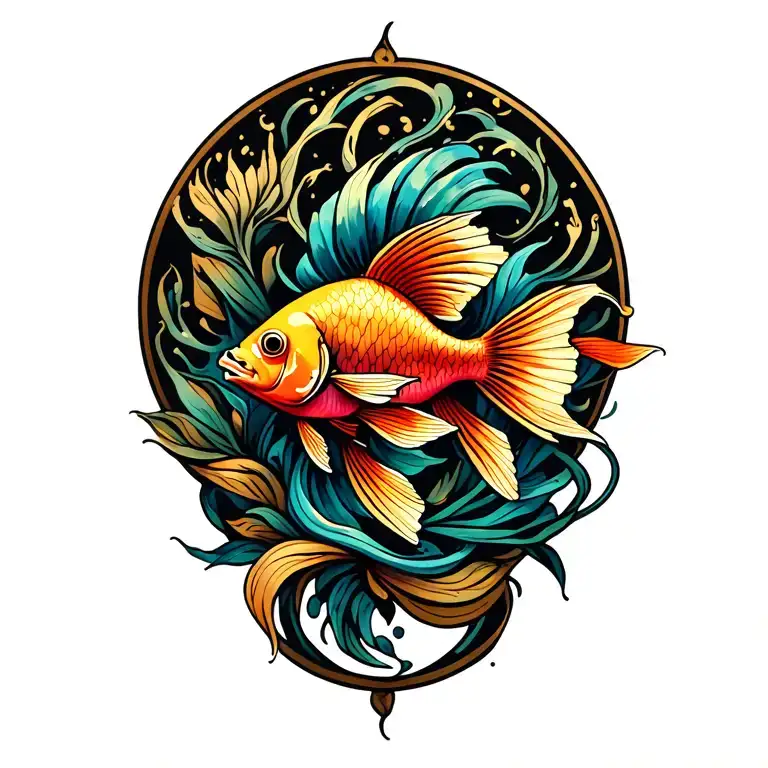 Fish tattoo design idea