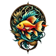 Fish tattoo design idea