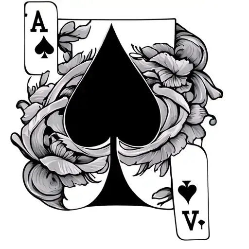 Royal Flush tattoo design idea
