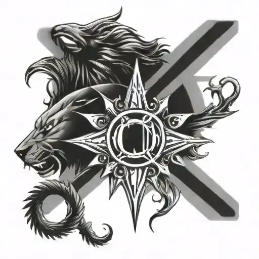Alpha And Omega tattoo design idea