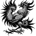 Gothic Phoenix tattoo design idea
