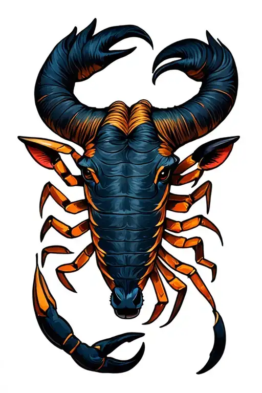 scorpio and taurus zodiac sign tattoo design idea