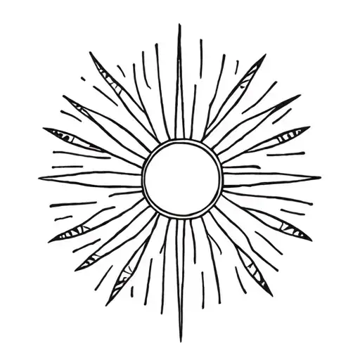 GEOMETRIC NATIVE AMERICAN SUN TATTOO WITH NAME TREYSON INCORPORATED tattoo design idea