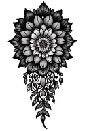 mandala, floral tattoo design idea