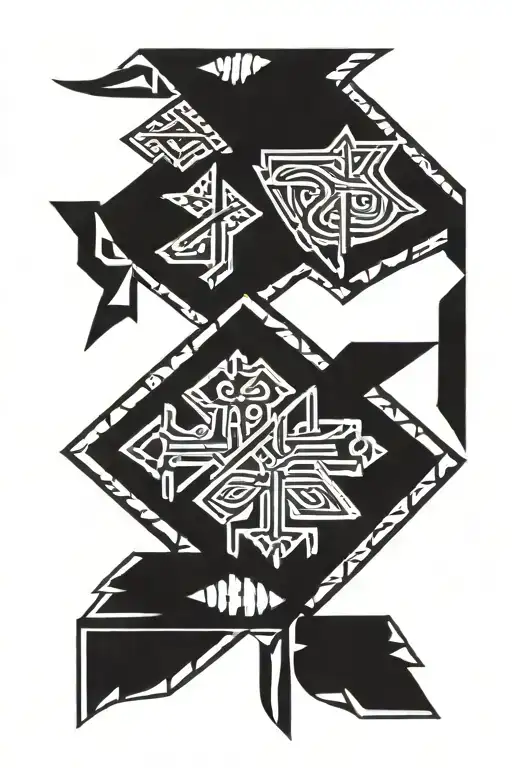 fijian tapa cloth tattoo design idea