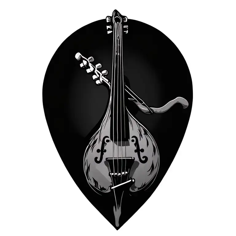 Balodee musical instruments tattoo design idea