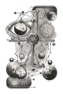 INTJ and Libra constellation tattoo design idea