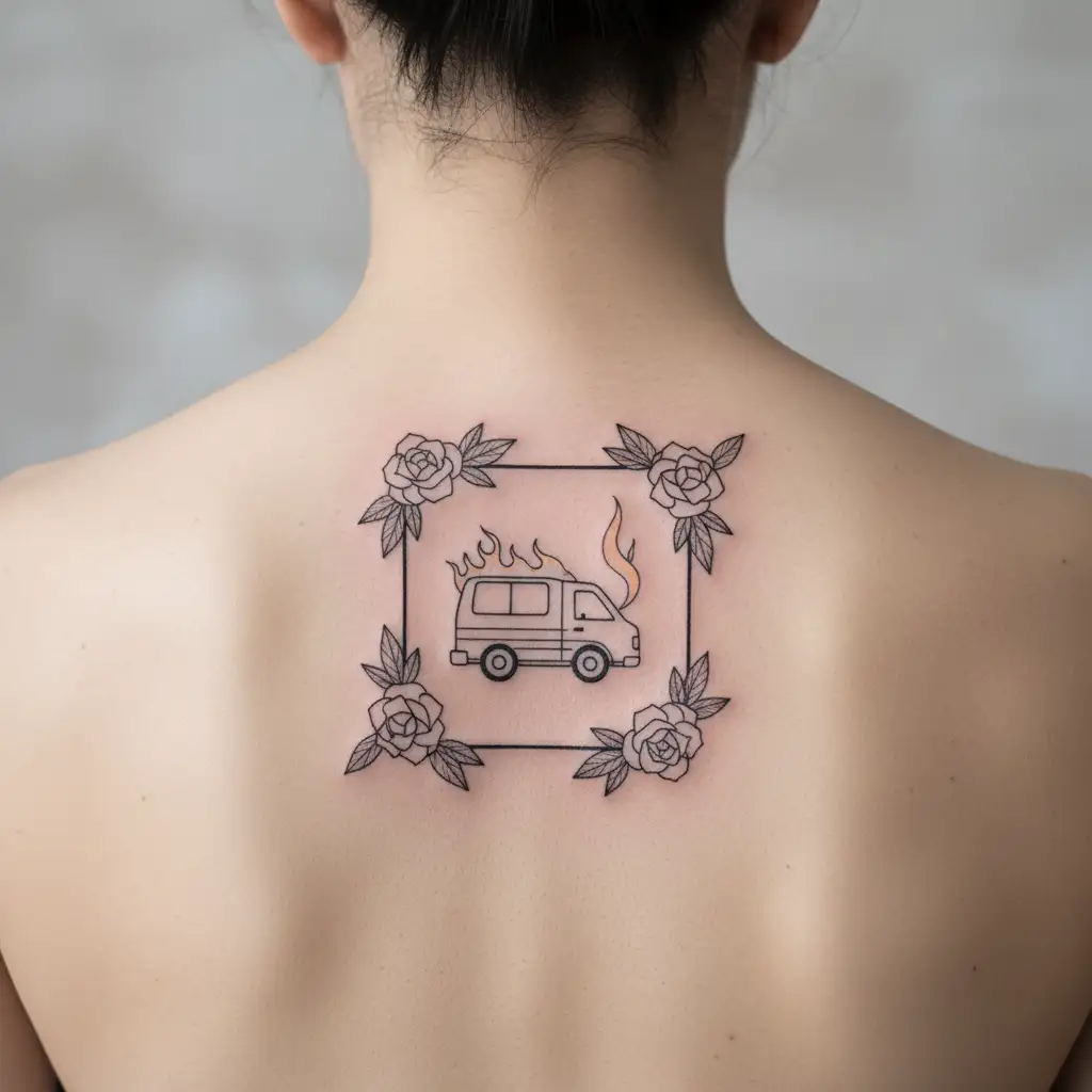 inspired by the song a car, a torch, a death by twenty one pilots tattoo design idea