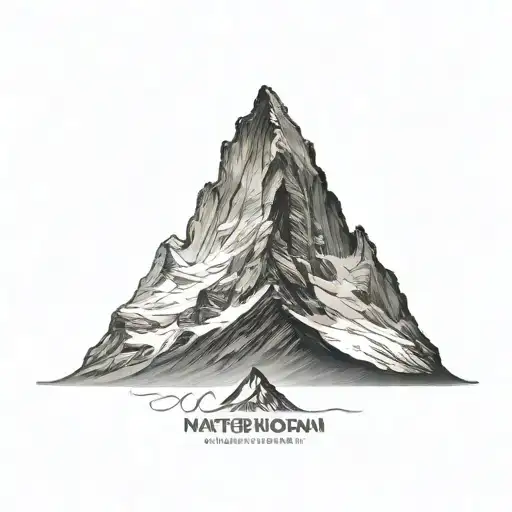 matterhorn mountain tattoo design idea