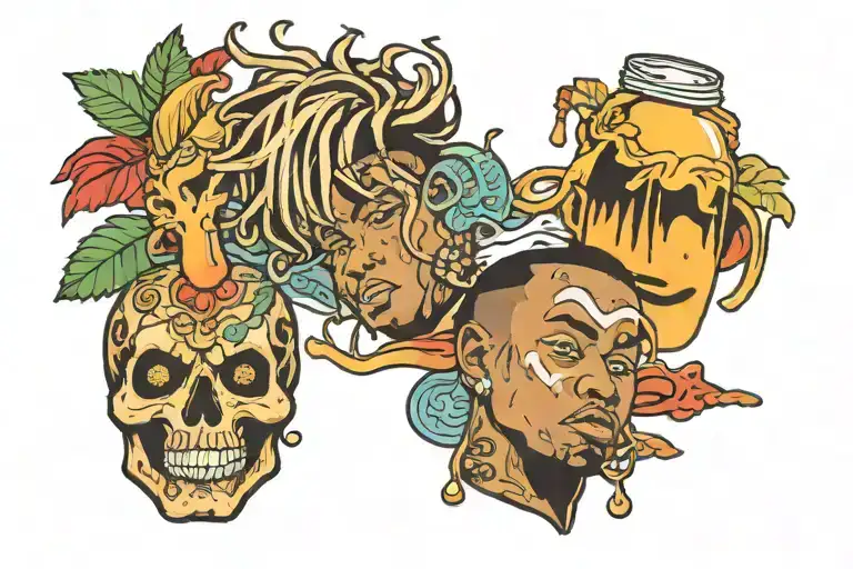 juice wrld tattoo design idea