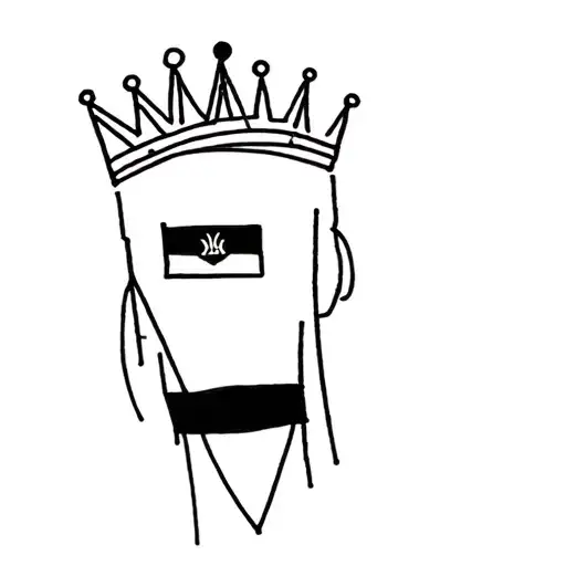 basquiat crown and Chicago flag tattoo design idea