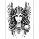 Freya goddess tattoo design idea