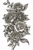 birth flowers may January March August tattoo design idea