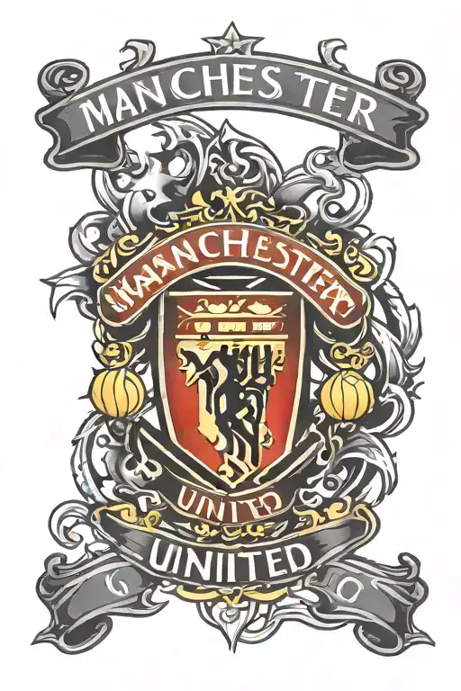 Manchester United logo tattoo design idea
