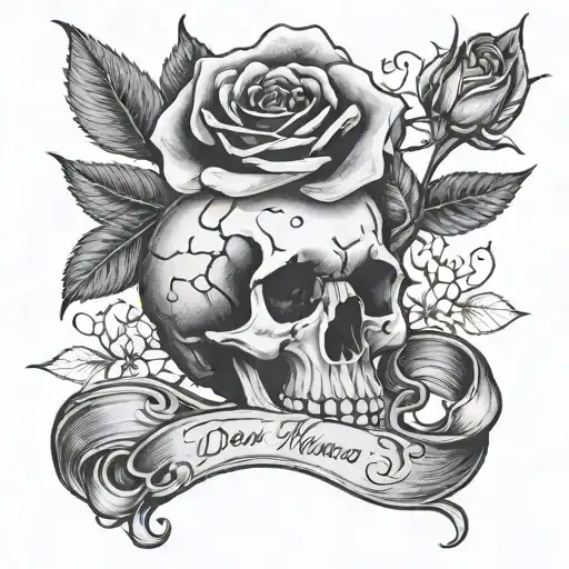skull hand and Dear mama everything you did was worth it tattoo rose  tattoo design idea