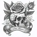 skull hand and Dear mama everything you did was worth it tattoo rose  tattoo design idea