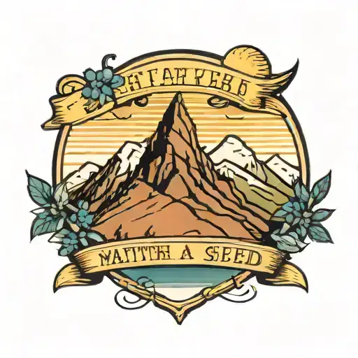 faith of a mustard seed and a mountain range tattoo design idea