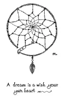 "A dream is a wish your heart m" stitch ice skate Dreamcatcher tattoo design idea