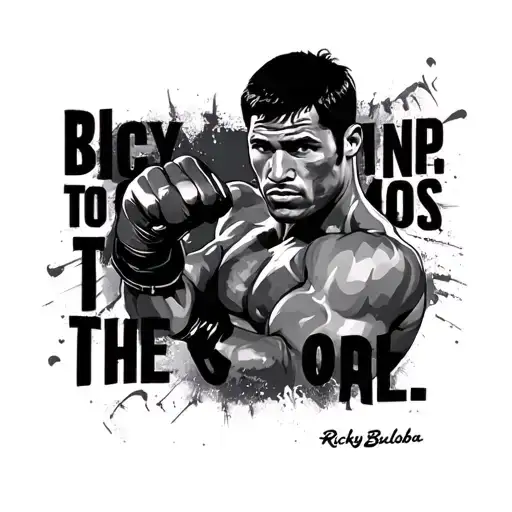 rocky balboa quote tattoo design idea