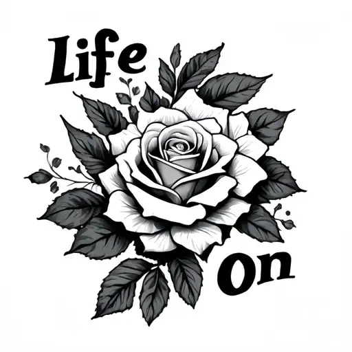 life goes on" tattoo design idea