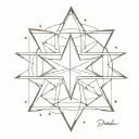 David star filled sky tattoo design idea