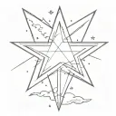 David star filled sky tattoo design idea