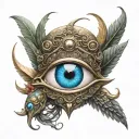 thoth enki creation ra eye surrounded tattoo design idea