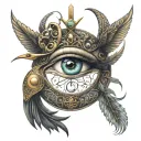 thoth enki creation ra eye surrounded tattoo design idea