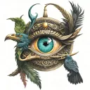 thoth enki creation ra eye surrounded tattoo design idea