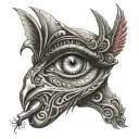 thoth enki creation ra eye surrounded tattoo design idea