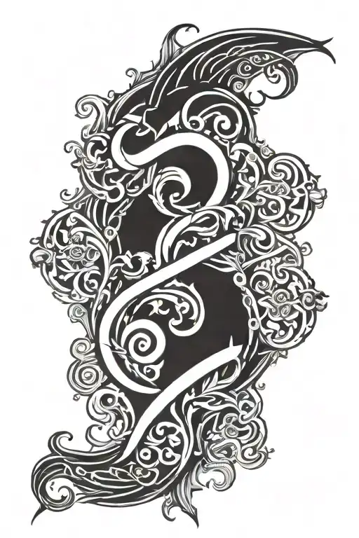 G59 logo but gothic tattoo design idea
