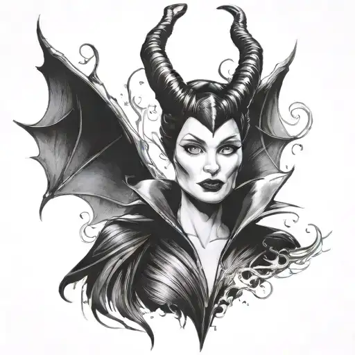 Maleficent tattoo design idea