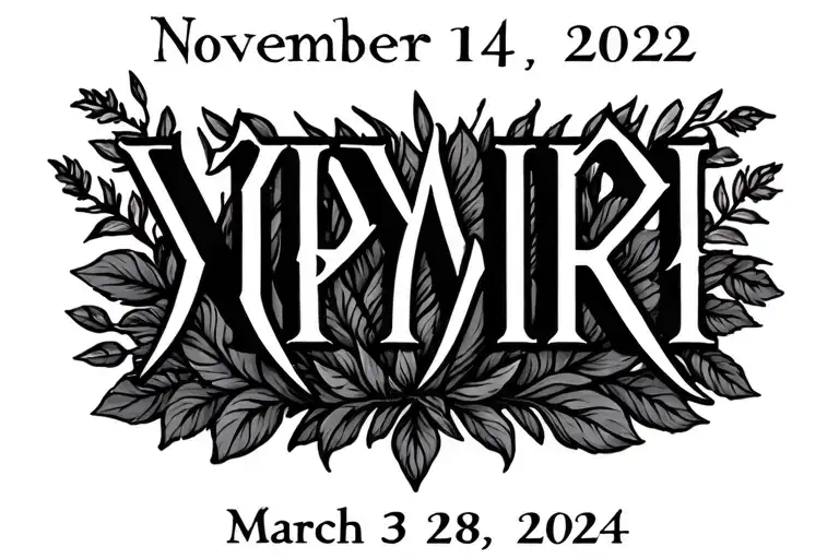 kids birthdates in Roman numerals November 14, 2019, march 3, 2022, March 28, 2024 tattoo design idea