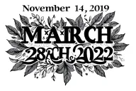 kids birthdates in Roman numerals November 14, 2019, march 3, 2022, March 28, 2024 tattoo design idea