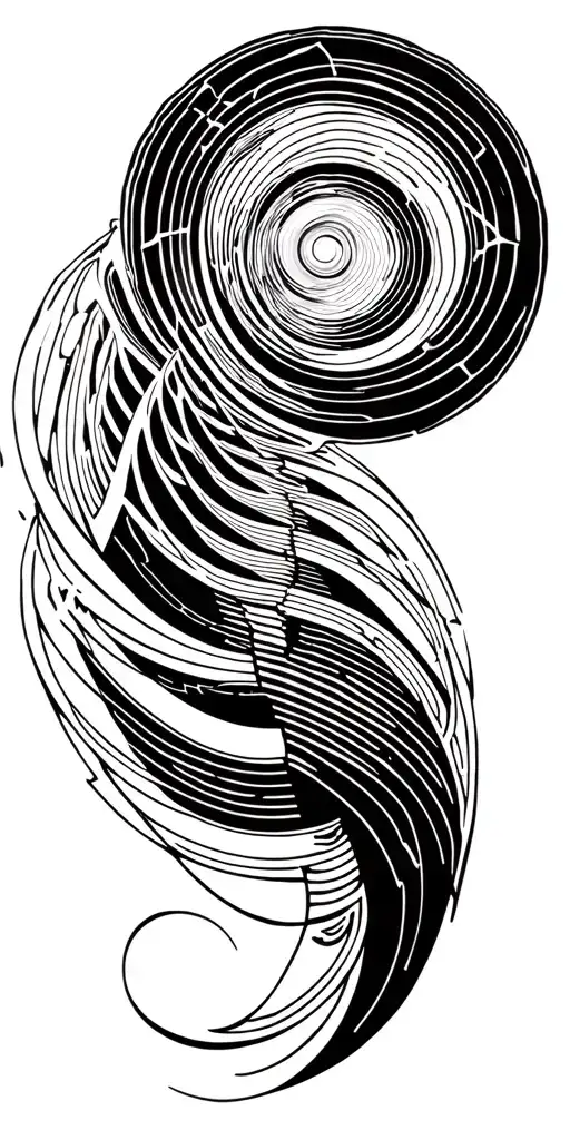 fibonacci spiral tattoo design idea