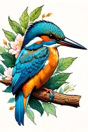 Kingfisher tattoo design idea