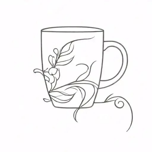 Coffee mug tattoo design idea