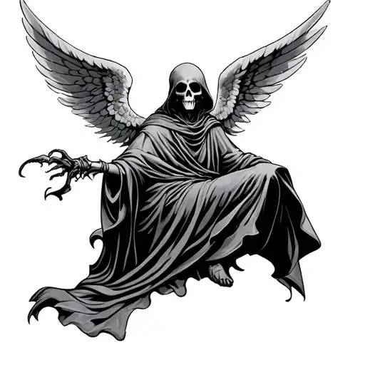 Grim Reaper Angel tattoo design idea