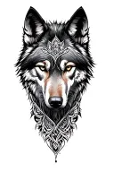 wolf mandala tattoo design idea