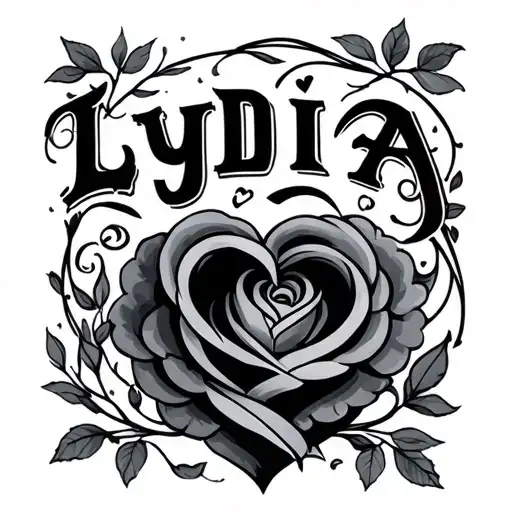 "LYDIA" soulmates love bonded tattoo design idea