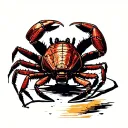 freddy krueger hermit crab tattoo design idea