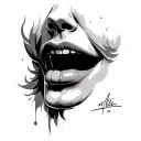 throat tattoo design idea