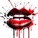 lips with milk tattoo design idea